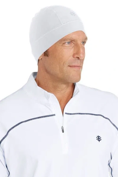 Coolibar Unisex Aqua Sun Skully Cap In White