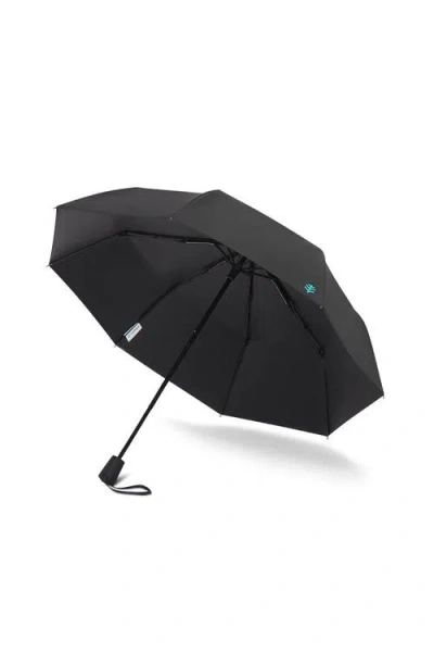 Coolibar Unisex Cabana Sanya Compact Umbrella, Upf 50+ Sun Protection In Black