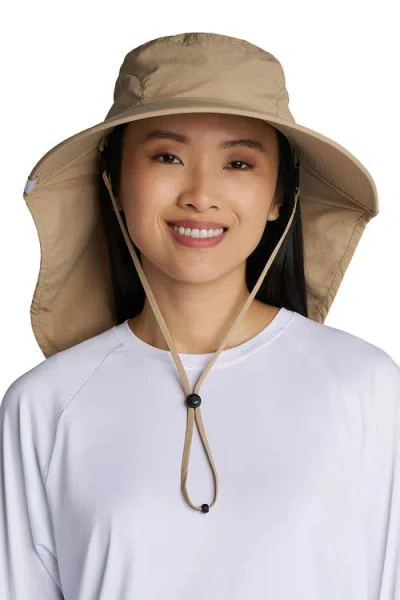 Coolibar Unisex Safeshade Hat Wide Brim Sun Hat, Upf 50+ Sun Protection In Brown
