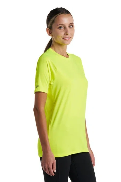 Coolibar Unisex Suntect Shield Shirt Performance Short Sleeve T-shirt, Upf 50+ Sun Protection In Yellow
