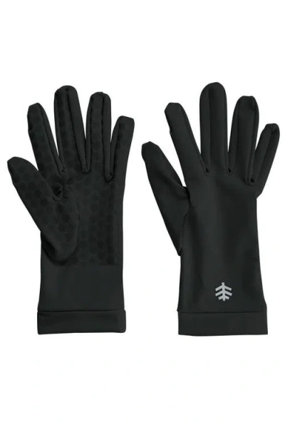 Coolibar Uv Driving Gloves In Black