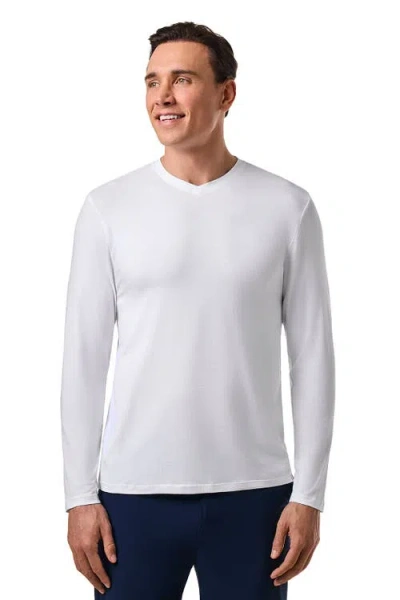 Coolibar V-neck Long Sleeve T-shirt In Burgundy