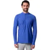 Coolibar Zip Rash Guard In Blue