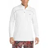 Coolibar Zip Rash Guard In White