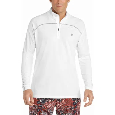 Coolibar Zip Rash Guard In White