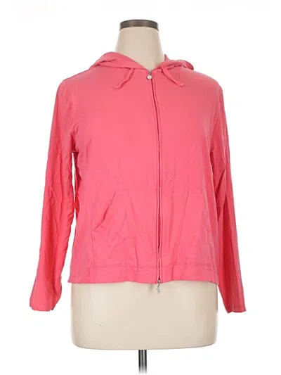 Pre-owned Coolibar Zip Up Hoodie In Pink