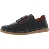 Cools 21 Oscar Womens Laser Cut Leather Slip-on Sneakers In Black