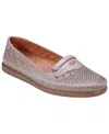 Cools 21 Women's Ginger Perforated Leather Flats In Gray