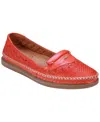 Cools 21 Women's Ginger Perforated Leather Flats In Red