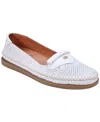 Cools 21 Women's Ginger Perforated Leather Flats In White