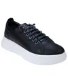 Cools 21 Women's Graze Hidden Lace Perforated Platform Leather Sneakers In Black