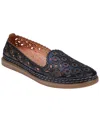 Cools 21 Women's Tumi Perforated Leather Flats In Black
