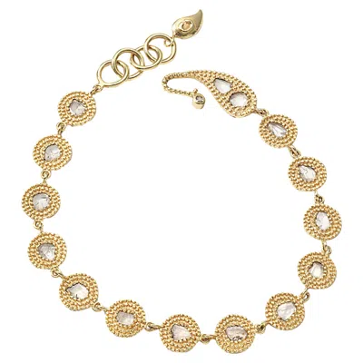 Pre-owned Coomi 20 Karat Yellow Gold Opera Diamond Link Bracelet