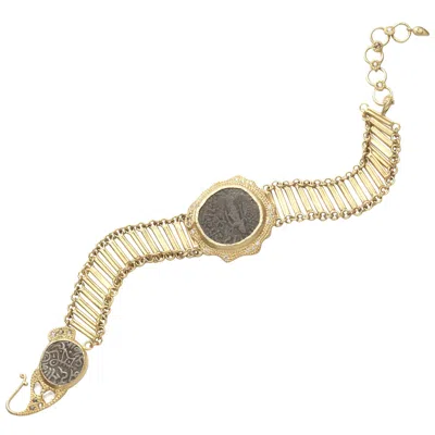 Pre-owned Coomi 20k Antique Coin Bracelet With Diamond In Multi