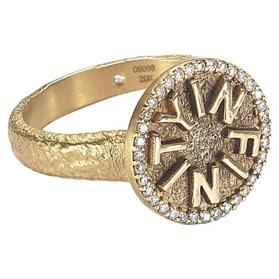 Pre-owned Coomi 20k "infinity" Ring With Diamonds And Enamel In Multi