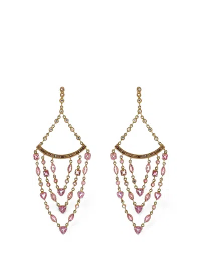 Coomi Affinity Pink Sapphire And Diamond Earrings In Gold