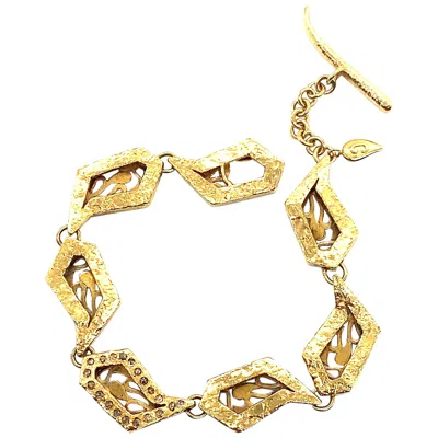 Pre-owned Coomi Artisan Gold Paisley Bracelet With 0.34 Carat Rose-cut Diamonds In Multi