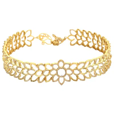 Pre-owned Coomi Diamond Choker Necklace In 20k Yellow Gold With 3.0 Carat Diamonds