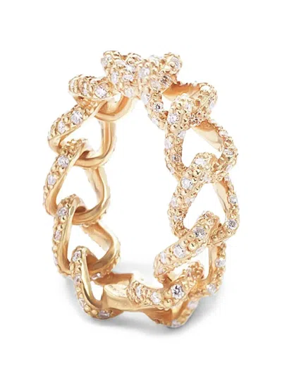 Coomi Diamond Link Ring In Gold