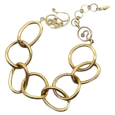 Pre-owned Coomi Unique Gold Huggy Hoops Link Bracelet With 0.31 Carat Diamonds In Multi