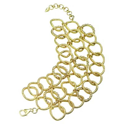 Pre-owned Coomi Wrapped Wire Three Row Bracelet With 0.30 Carat Rose-cut Diamonds In Multi