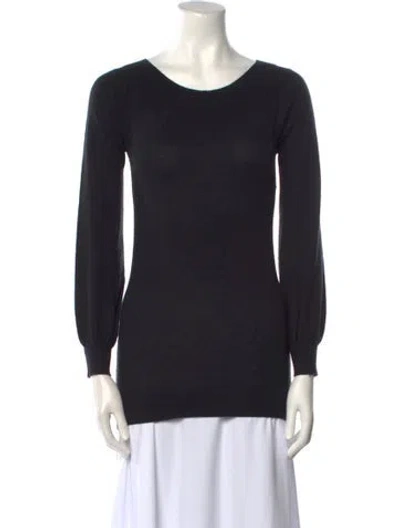 Pre-owned Co-op Cashmere Scoop Neck Sweater In Black