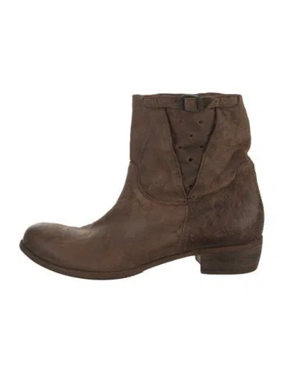 Pre-owned Co-op Leather Moto Boots In Brown