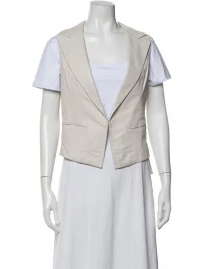 Pre-owned Co-op Leather Vest In Neutral