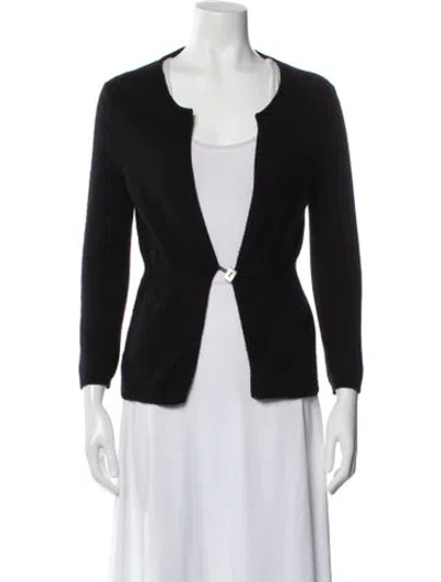 Pre-owned Co-op Open Front Sweater In Black
