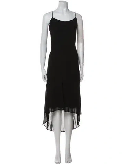 Pre-owned Co-op Scoop Neck Long Dress In Black