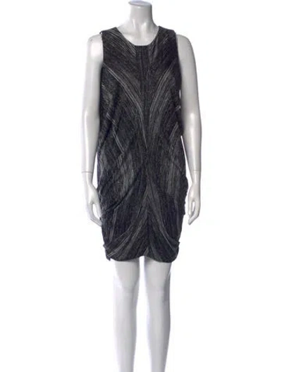 Pre-owned Co-op Scoop Neck Mini Dress In Black