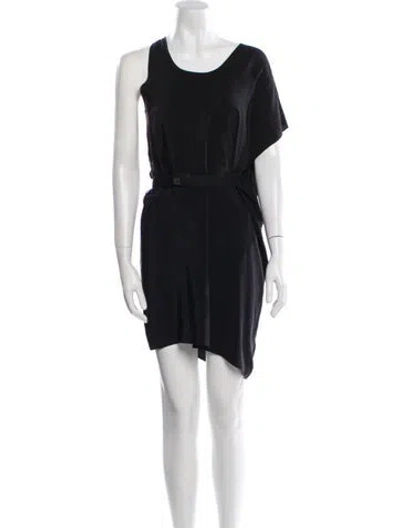 Pre-owned Co-op Silk Mini Dress In Black
