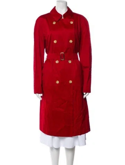 Pre-owned Co-op Trench Coat In Red