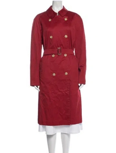 Pre-owned Co-op Trench Coat In Red