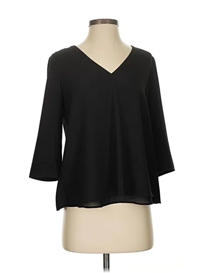 Pre-owned Cooper & Ella 3/4 Sleeve Blouse In Black