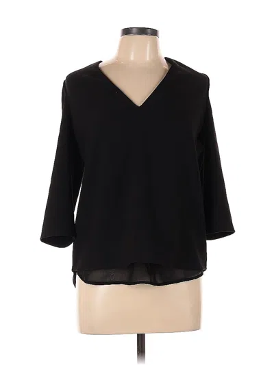 Pre-owned Cooper & Ella 3/4 Sleeve Blouse In Black