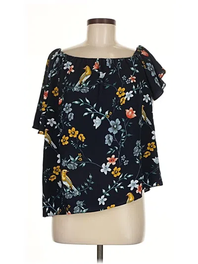 Pre-owned Cooper & Ella 3/4 Sleeve Blouse In Black