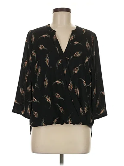 Pre-owned Cooper & Ella 3/4 Sleeve Blouse In Black