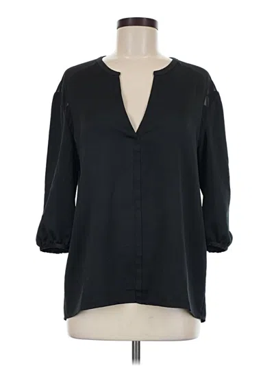Pre-owned Cooper & Ella 3/4 Sleeve Blouse In Black