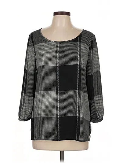 Pre-owned Cooper & Ella 3/4 Sleeve Blouse In Gray