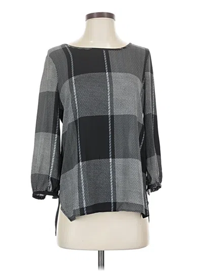 Pre-owned Cooper & Ella 3/4 Sleeve Blouse In Gray
