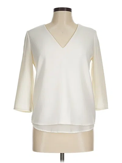 Pre-owned Cooper & Ella 3/4 Sleeve Blouse In Ivory