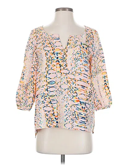 Pre-owned Cooper & Ella 3/4 Sleeve Blouse In Orange