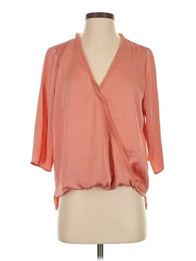 Pre-owned Cooper & Ella 3/4 Sleeve Blouse In Orange