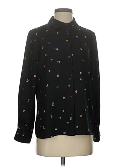 Pre-owned Cooper & Ella Long Sleeve Blouse In Black