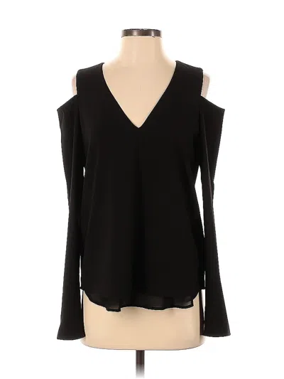 Pre-owned Cooper & Ella Long Sleeve Blouse In Black