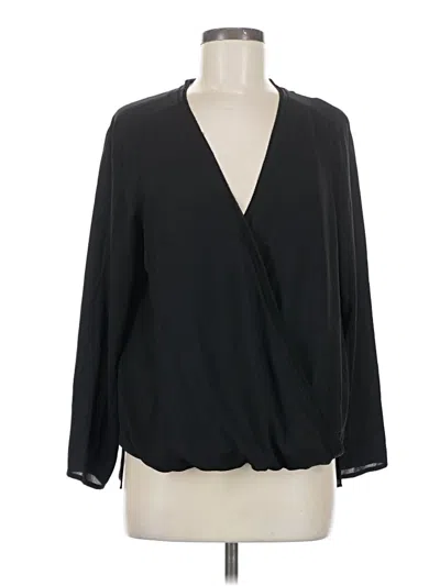 Pre-owned Cooper & Ella Long Sleeve Blouse In Black
