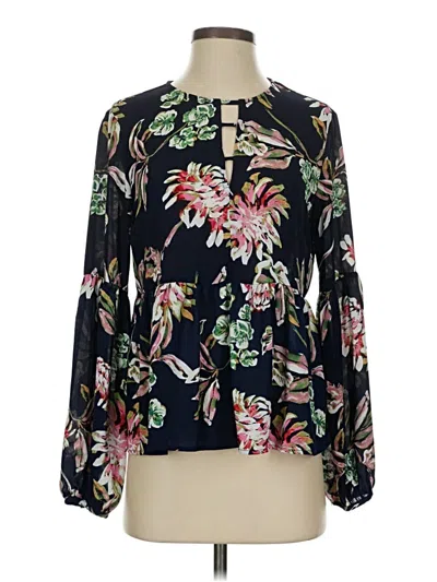 Pre-owned Cooper & Ella Long Sleeve Blouse In Black