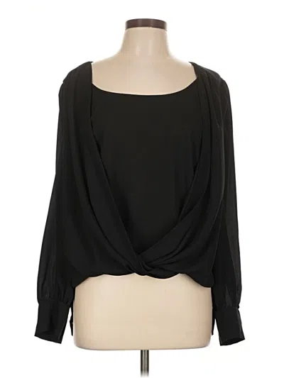 Pre-owned Cooper & Ella Long Sleeve Blouse In Black
