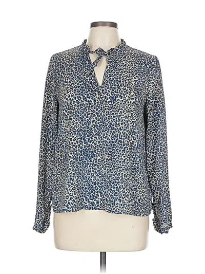 Pre-owned Cooper & Ella Long Sleeve Blouse In Blue